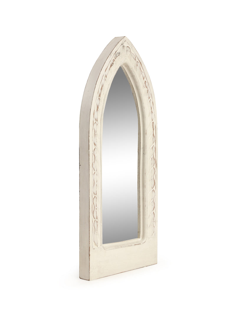 Mirror - Hand crafted in white distress finish