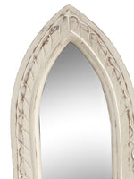 Mirror - Hand crafted in white distress finish