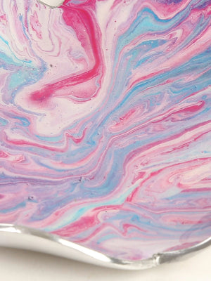 Enameled Platters - Lilac And Blue Set of 2