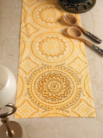 Stylish Amber Sky - Yellow Table Runner with Hand Beading