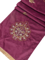 Table Runner - Violet Embellished Velvet Runner