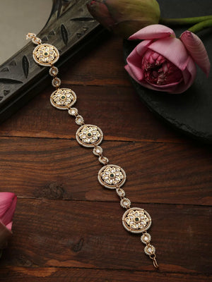 Kundan - Matha Patii With Green Stones