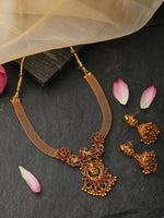 Necklace - Gold Tone Temple
