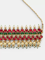 Pearl Kundan Choker With Earrings