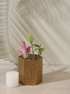 Lantern - Antique Gold Finish - S