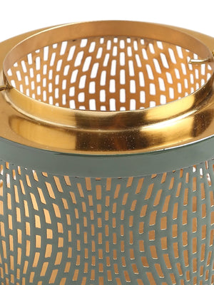 Lantern - Green And Gold Finish - L