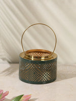Lantern - Green and Gold Finish - S