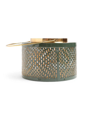 Lantern - Green and Gold Finish - S