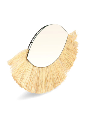 Mirror - Eye shaped decorative crafted with Natural sea grass