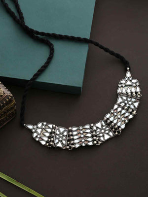 Choker Necklace - Antique Silver Look