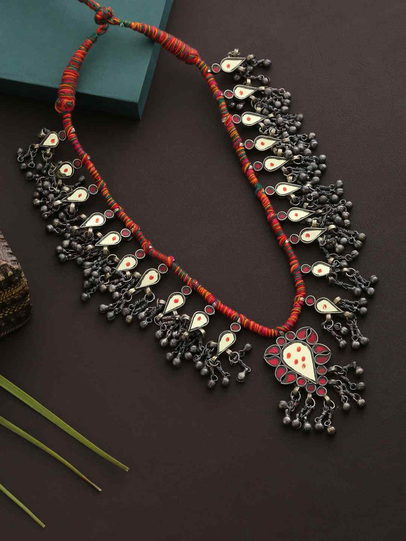 Necklace - With Glass And Ghungroos