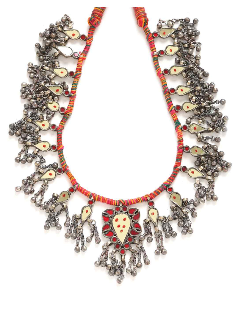 Necklace - With Glass And Ghungroos