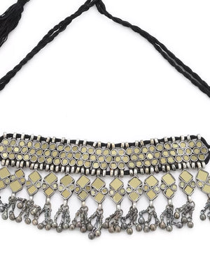 Glass Choker - Gold Tone Glass