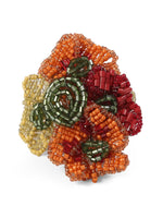 Napkin Rings - Floral Beaded Set of 4