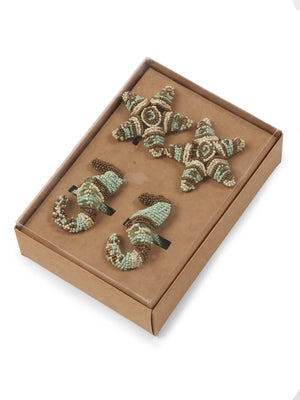 Napkin Rings - Sealife Beaded Set of 4
