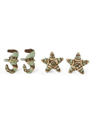 Napkin Rings - Sealife Beaded Set of 4