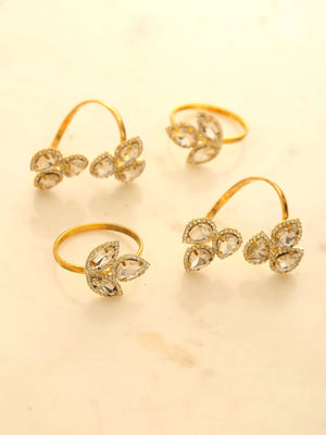 Napkin Rings - Gold Tone Set of 4