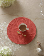 Cotton braided placemat -Orange