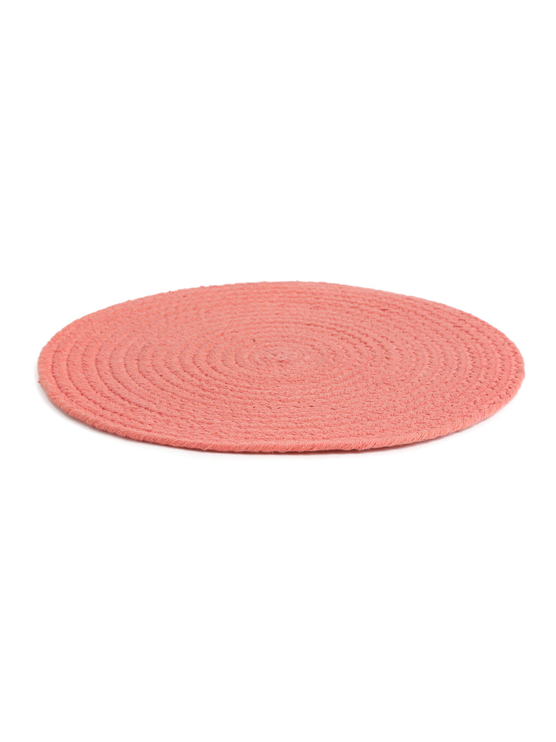 Cotton braided placemat -Orange