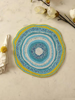 Placemat - Blue and Yellow Abstract Beaded