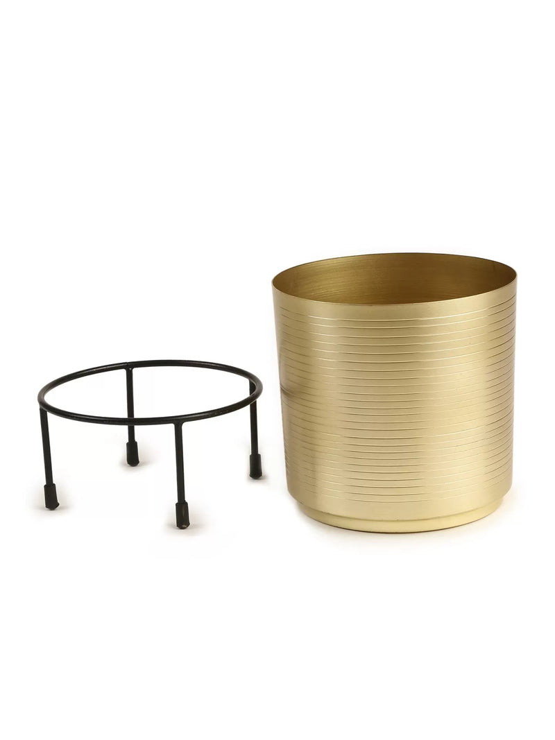 Gold Finish Planter With Stand