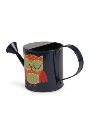 Owl Design Watering Can - Blue