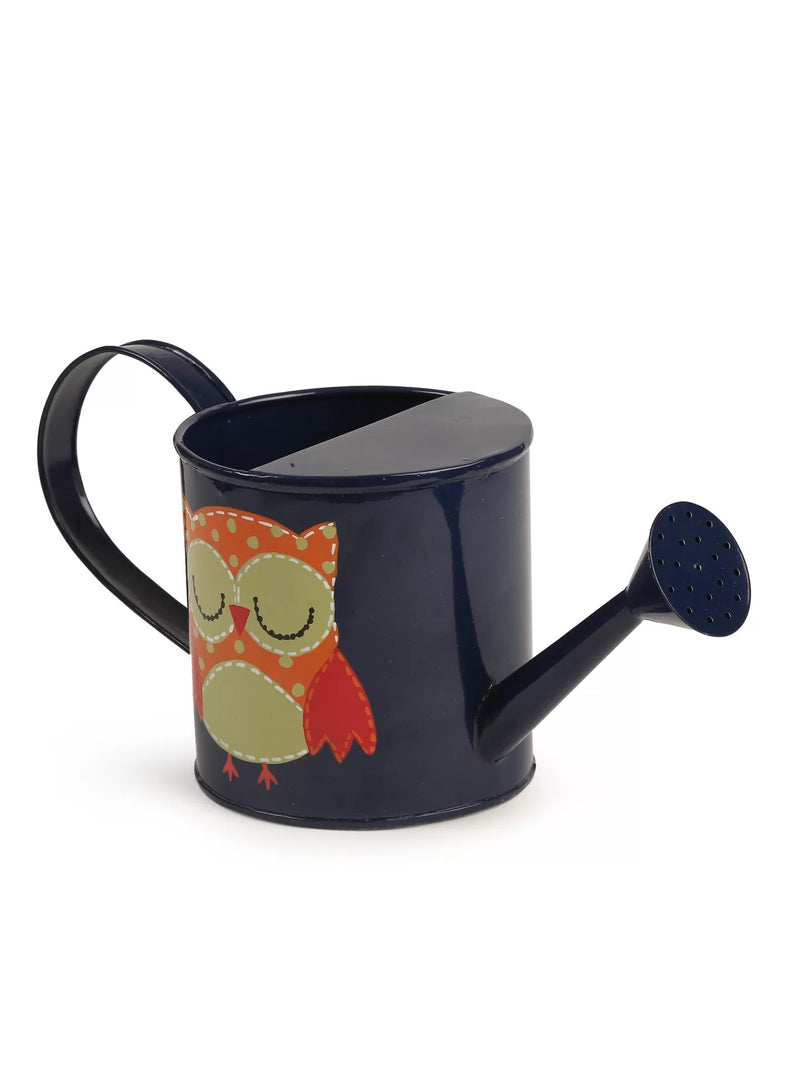 Owl Design Watering Can - Blue