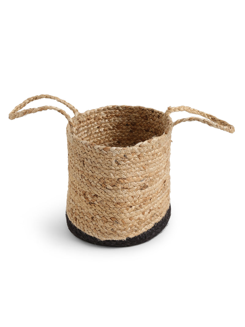 Multi-Utility Jute basket with Black Bottom