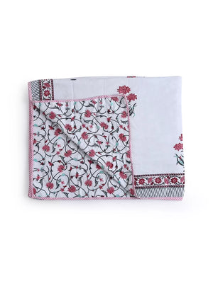 Cypress Bouquet - Birds In Pink Hand Printed