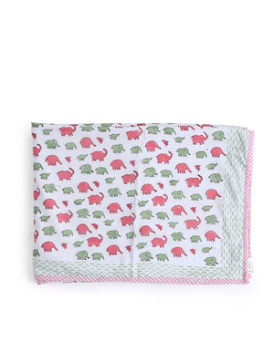 Baby Dohar - Elephant Hand Block Print