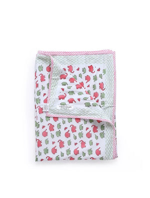 Baby Dohar - Elephant Hand Block Print