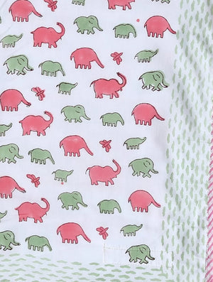 Baby Dohar - Elephant Hand Block Print