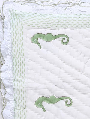 Baby Quilt - Seahorse Hand Print