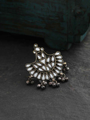 Ring - Glass Detail With Ghungroos