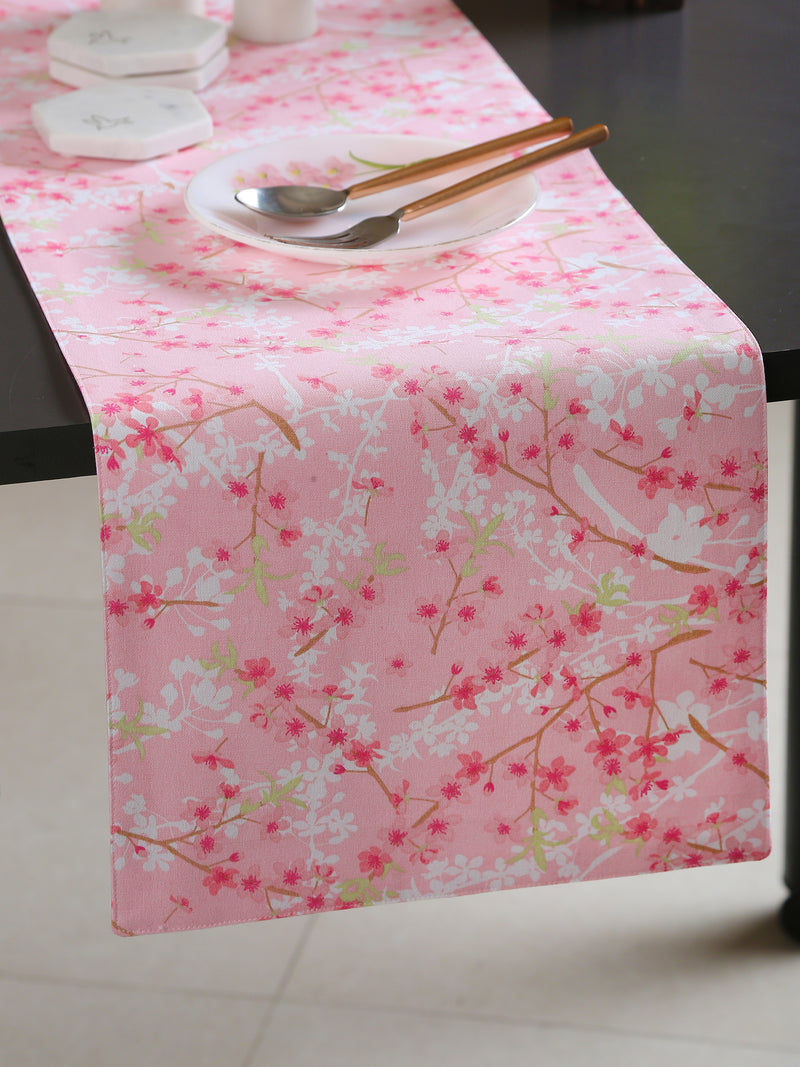 Table Runner - Beautiful Flower pattern reversible in Cotton