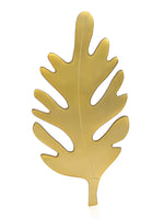 Trivet - Leaf Design In Matt Gold