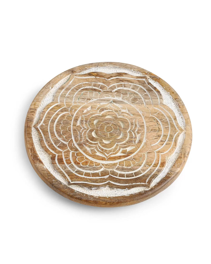 Trivet - Beautiful Carved White Wash