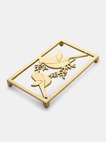 Trivet - Sparrow Design Gold Tone - Large