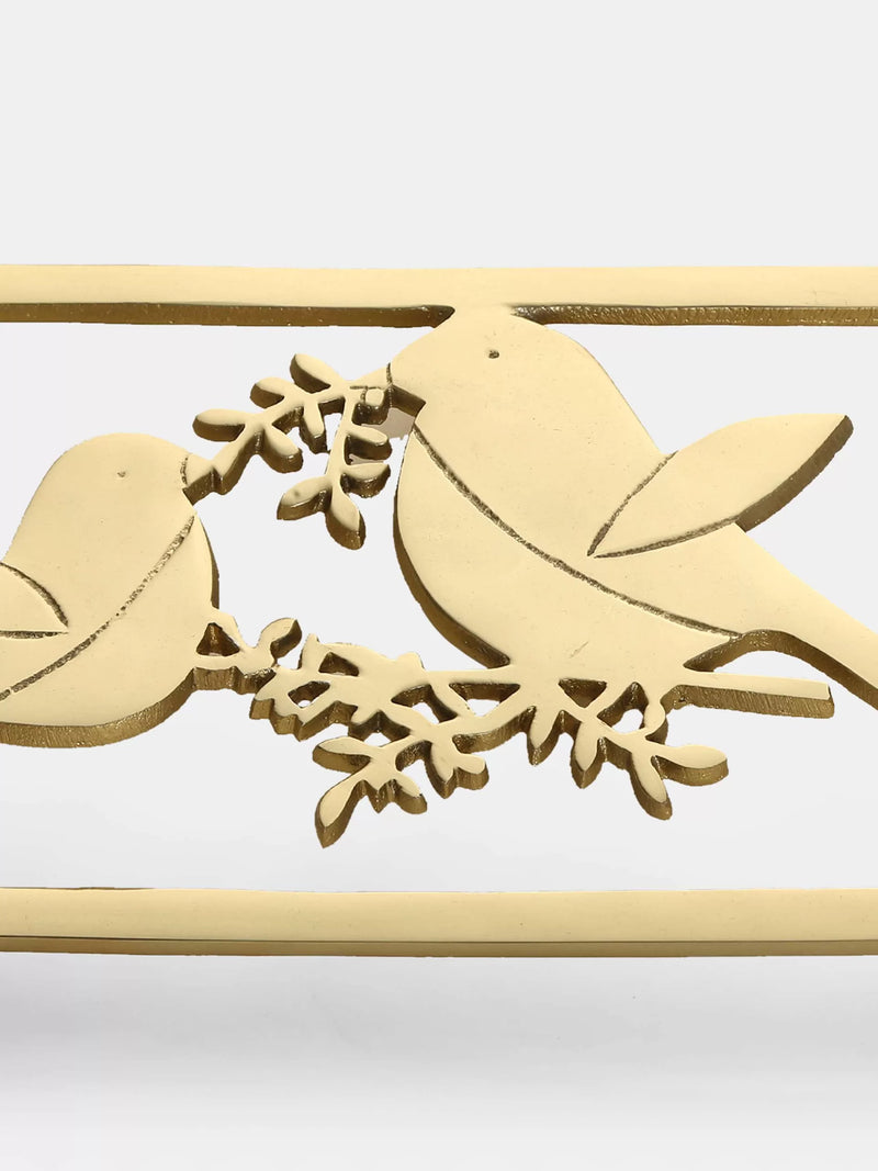 Trivet - Sparrow Design Gold Tone - Large