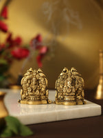 Brass Statue - Laxmi Ganesha with Peacock