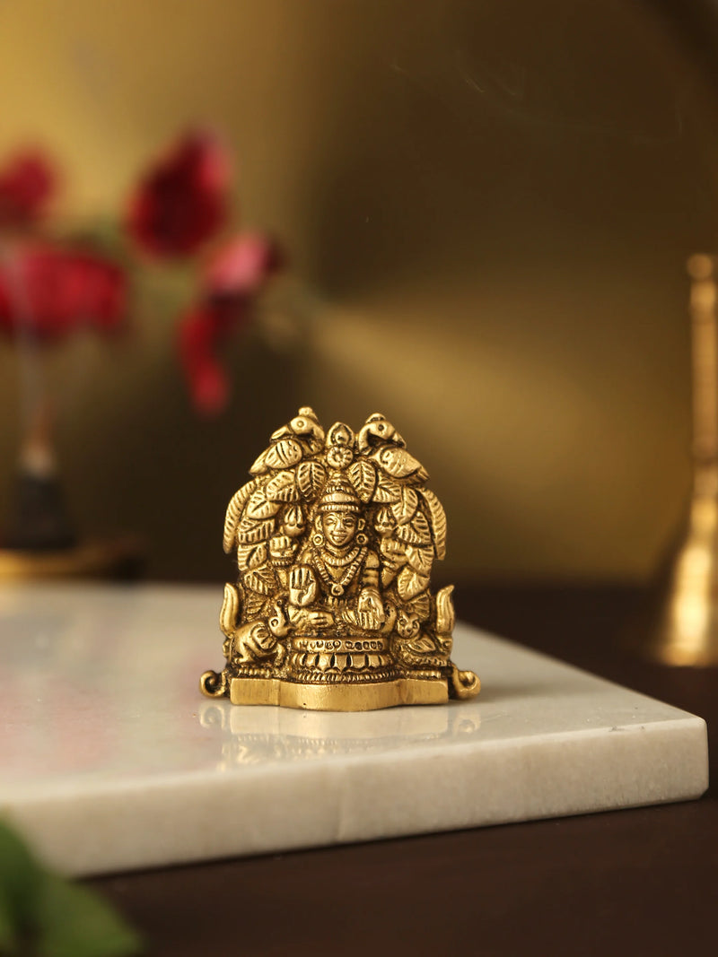 Brass Statue - Laxmi Ganesha with Peacock