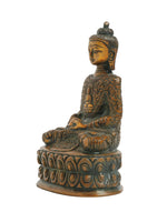 Brass Statue - Buddha in Antique Brown Finish