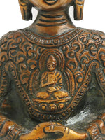 Brass Statue - Buddha in Antique Brown Finish