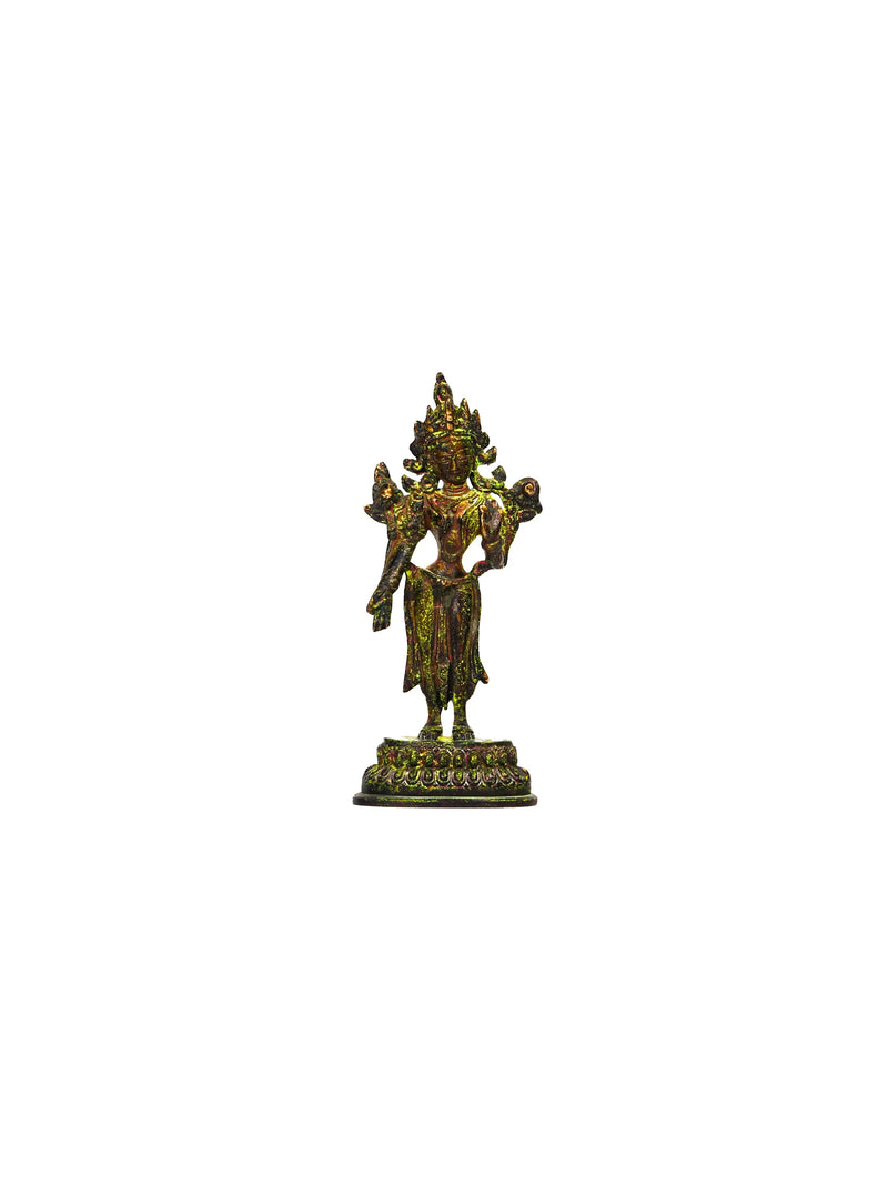 Brass Statue - Antique Finish Tara Devi