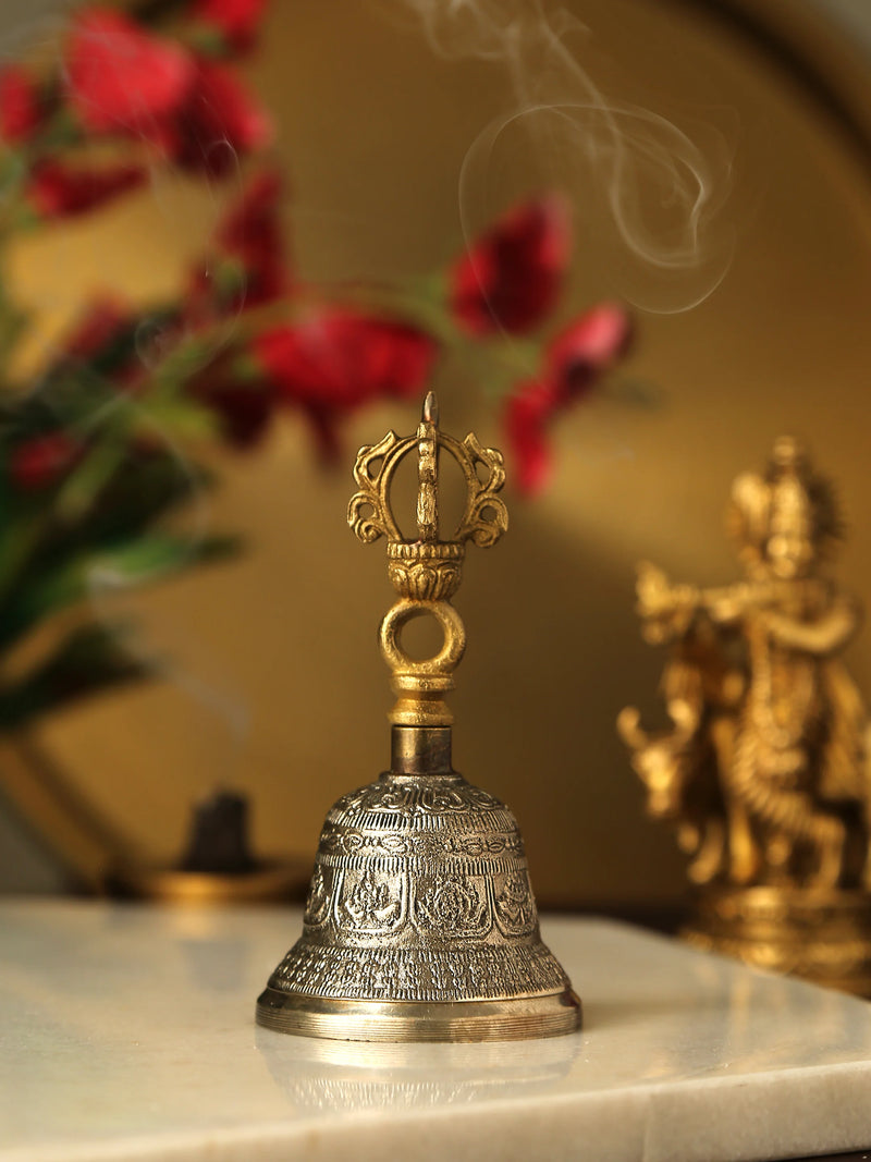 Bell - Dorjee Design Hand Bell in Brass