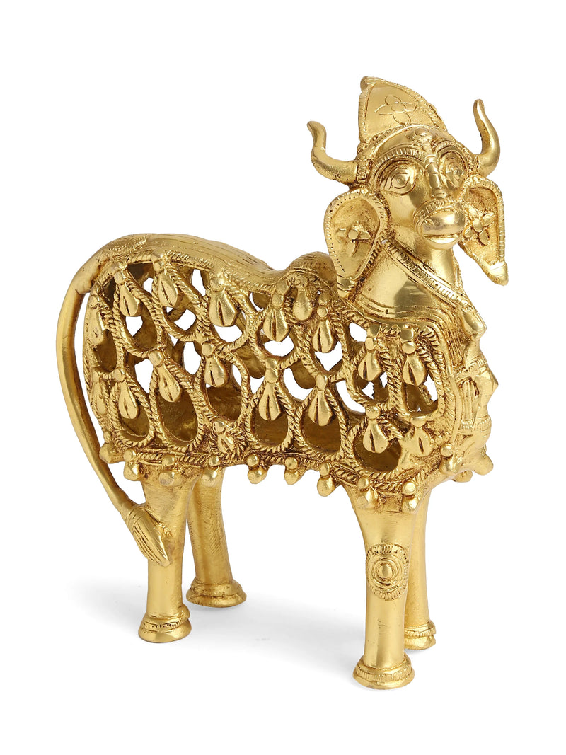 Brass Statue - Unique Dhokra Cow
