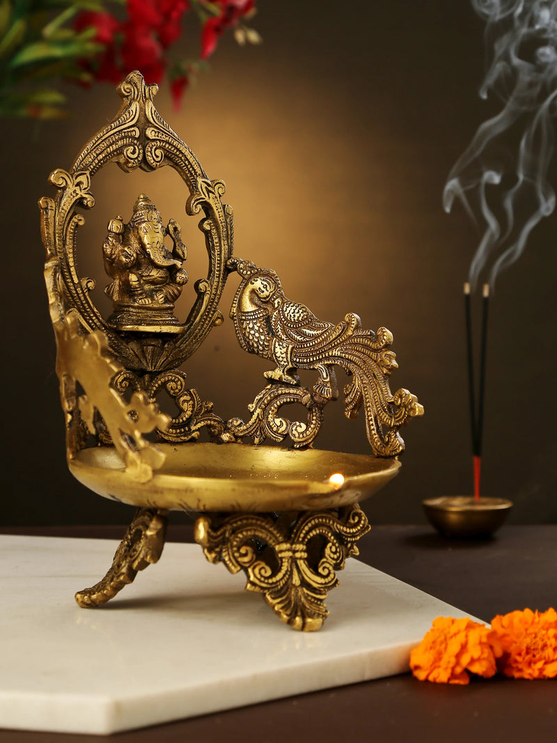 Diya - Ganesha with Large Diya