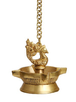 Diya - Peacock Hanging Diya With Four Side Lamp And Chain