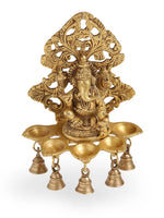 Bell - Brass Ganesha Lamp With Bells