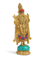 Brass Statue - Balaji With Stone Work